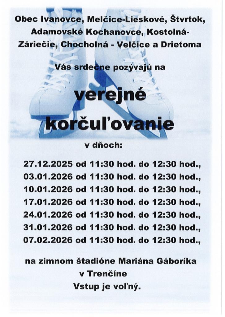 verejné korčuľovanie