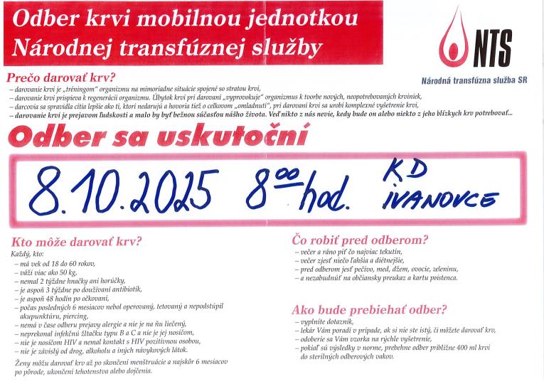 darovanie krvi